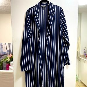 Navy Pinstripe Duster